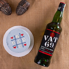 Super Dad Bento Cake With VAT 69 Buy fathers day Online for specialGifts