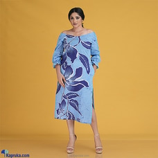 Slab Linen Batik Blossom Flower OffShoulder Dress Buy INNOVATION REVAMPED Online for specialGifts