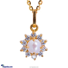 MALLIKA HEMACHANDRA 22kt Gold Pendant Set With Pearl And Cubic Zirconia (P1758/2) Buy Jewellery Online for specialGifts