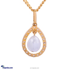 MALLIKA HEMACHANDRA 22kt Gold Pendant Set With Pearl And Cubic Zirconia (P1762/3) Buy Jewellery Online for specialGifts