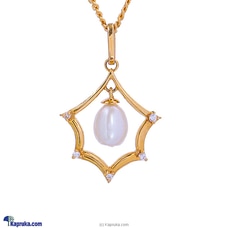 MALLIKA HEMACHANDRA 22kt Gold Pendant Set With Pearl And Cubic Zirconia (P1955/1) Buy Jewellery Online for specialGifts