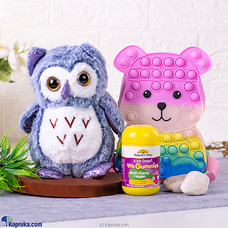 Little Boosters Vitamin Collection For Children | Twilight Owl - 8 inches Plush Toy |Teddy Pop Fidget Bag | Nature`s Way Kids Smart Vita Gummies Multi Buy NA Online for specialGifts