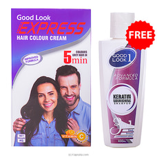 GOOD LOOK EXPRESS HAIR COLOUR CREAM 80g (BLACK) WITH FREE ADVANCE FORMULA KERATIN NOURSHING SHAMPOO 100ml Buy New Additions Online for specialGifts