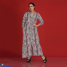 Floral Printed Cotton Silk Long Dress Buy INNOVATION REVAMPED Online for specialGifts