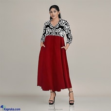 Red Printed - Plain Long Dress Buy INNOVATION REVAMPED Online for specialGifts