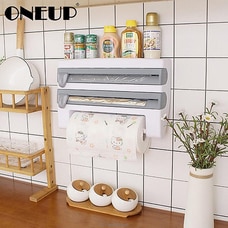 Wall mounted 3 in 1 kitchen foil and paper dispenser holder - STR Buy Household Gift Items Online for specialGifts