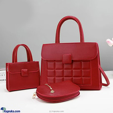 Ultimate Hand Bag Combo 3PCS - Red Buy Fashion | Handbags | Shoes | Wallets and More at Kapruka Online for specialGifts