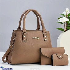 FASHION HAND BAGS 3PCS - LIGHT BROWN Buy Fashion | Handbags | Shoes | Wallets and More at Kapruka Online for specialGifts