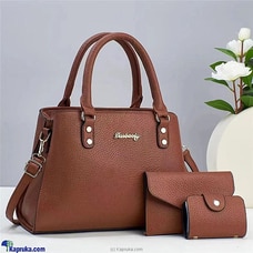 FASHION HAND BAGS 3PCS - COFFEE BROWN Buy Fashion | Handbags | Shoes | Wallets and More at Kapruka Online for specialGifts