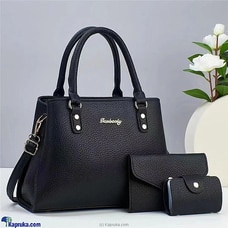 FASHION HAND BAGS 3PCS - BLACK Buy Fashion | Handbags | Shoes | Wallets and More at Kapruka Online for specialGifts