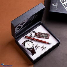 Elite Charm Giftset - Men`s Watch, Cufflink Set , Signature Pen  Online for none