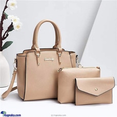 Ultimate Femme Trio Hand Bag 3PCS - Beige Buy Fashion | Handbags | Shoes | Wallets and More at Kapruka Online for specialGifts