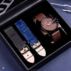 Gents Brown Dial Watch With Dual Interchangeable Straps Buy Jewellery Online for specialGifts