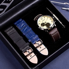 Gents Two Dial Watch With Dual Interchangeable Straps Buy Jewellery Online for specialGifts