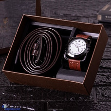 The Modern Man Collection With White Dial Watch And Belt Buy Fashion | Handbags | Shoes | Wallets and More at Kapruka Online for specialGifts