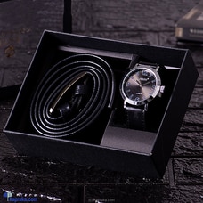 The Modern Man Collection With Black And Silver Dial Watch And Belt Buy Fashion | Handbags | Shoes | Wallets and More at Kapruka Online for specialGifts