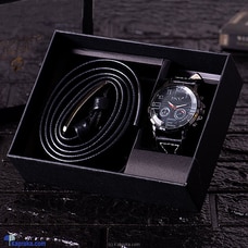 The Modern Man Collection With Black Dial Numeric Watch And Belt Buy Gift Sets Online for specialGifts