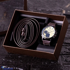 The Modern Man Collection With Yellow And Black Dial Watch And Belt Buy Fashion | Handbags | Shoes | Wallets and More at Kapruka Online for specialGifts