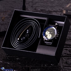 The Modern Man Collection With Two Dial Black Watch And Belt Buy Fashion | Handbags | Shoes | Wallets and More at Kapruka Online for specialGifts