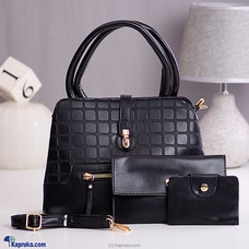 Ultimate Femme Trio Hand Bag 3PCS -Black Buy Fashion | Handbags | Shoes | Wallets and More at Kapruka Online for specialGifts