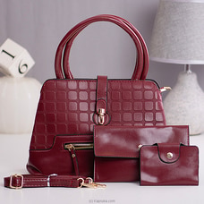 Ultimate Femme Trio Hand Bag 3PCS - Maroon Buy Fashion | Handbags | Shoes | Wallets and More at Kapruka Online for specialGifts