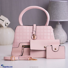 Ultimate Femme Trio Hand Bag 3PCS - Pink Buy Fashion | Handbags | Shoes | Wallets and More at Kapruka Online for specialGifts