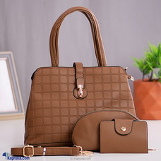 Satchel Trio Handbag 3PCS - Coffee Brown Buy Fashion | Handbags | Shoes | Wallets and More at Kapruka Online for specialGifts