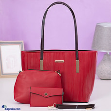 NEW LUXURY SHOULDER HANDBAG TOP HANDLE SATCHEL BAGS PURSE SET 3PCS-RED Buy Fashion | Handbags | Shoes | Wallets and More at Kapruka Online for specialGifts