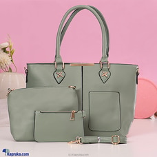 PREMIUM SERIES SHOULDER HANDBAG TOP HANDLE SATCHEL BAGS PURSE SET 3PCS - OLIVE GREEN Buy Fashion | Handbags | Shoes | Wallets and More at Kapruka Online for specialGifts