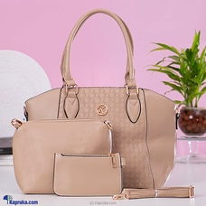 REESE SATCHEL SHOULDER HANDBAG TOP HANDLE SATCHEL BAGS PURSE SET 3PCS - Beige Buy Fashion | Handbags | Shoes | Wallets and More at Kapruka Online for specialGifts