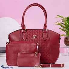 REESE SATCHEL SHOULDER HANDBAG TOP HANDLE SATCHEL BAGS PURSE SET 3PCS - Red Buy Fashion | Handbags | Shoes | Wallets and More at Kapruka Online for specialGifts