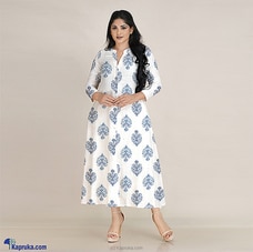 Green Flaired Cotton Printed Dress  Online for none