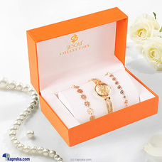 Gold Color Double Line Watch With Two Bracelets Buy Jewellery Online for specialGifts