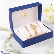 Gold Color Doted Line Watch With Two Bracelets Buy Jewellery Online for specialGifts