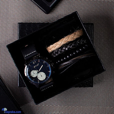 New Gents Black Leather Belt Two Dial Watch Collection  Online for none