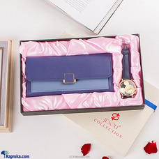 Ladies Gift Set With Wallet - Blue Buy Fashion | Handbags | Shoes | Wallets and More at Kapruka Online for specialGifts