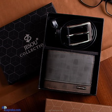 Men Gift Set With Black Belt And Wallet  Online for none