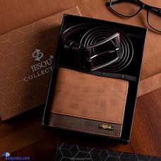 Men Gift Set With Brown Belt And Wallet  Online for none