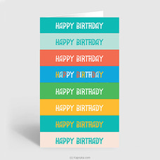 Happy Bday Colorful Greeting Card  Online for none