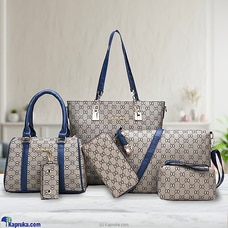 High Utility 6 Pcs Ladies Fashion Handbag Set - Blue  Online for none