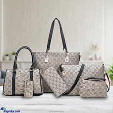 High Utility 6 Pcs Ladies Fashion Handbag Set - Black Buy Fashion | Handbags | Shoes | Wallets and More at Kapruka Online for specialGifts