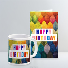 Modern Spring Leaf Happy Birthday Greeting Card and Mug Buy New Additions Online for specialGifts