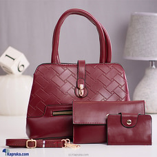 New Ultimate Femme Trio Hand Bag 3PCS - Maroon Buy Fashion | Handbags | Shoes | Wallets and More at Kapruka Online for specialGifts