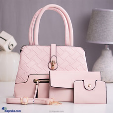 New Ultimate Femme Trio Hand Bag 3PCS -Pink Buy Fashion | Handbags | Shoes | Wallets and More at Kapruka Online for specialGifts