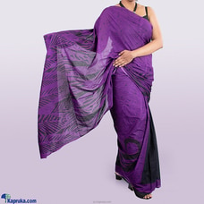 Handcrafted Purple And Black Mix Batik Saree  Online for none