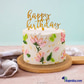 Floral Fantasy Happy Birthday Cake