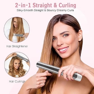 Travel Cordless Hair Straightener and Cu.. Online at Kapruka | Product# 521258_PID