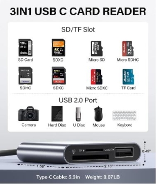 Hicober USB C to SD, Micro SD Memory Car.. at Kapruka Online for specialGifts