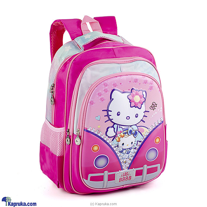 Hello kitty flower trolley school bag